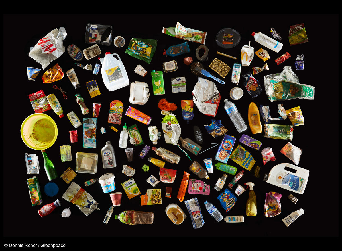 ドイツで回収されたプラスチックごみ