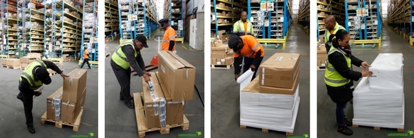 Solar lights getting packaged