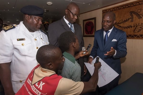 Président Guinée Bissau à bord Esperanza