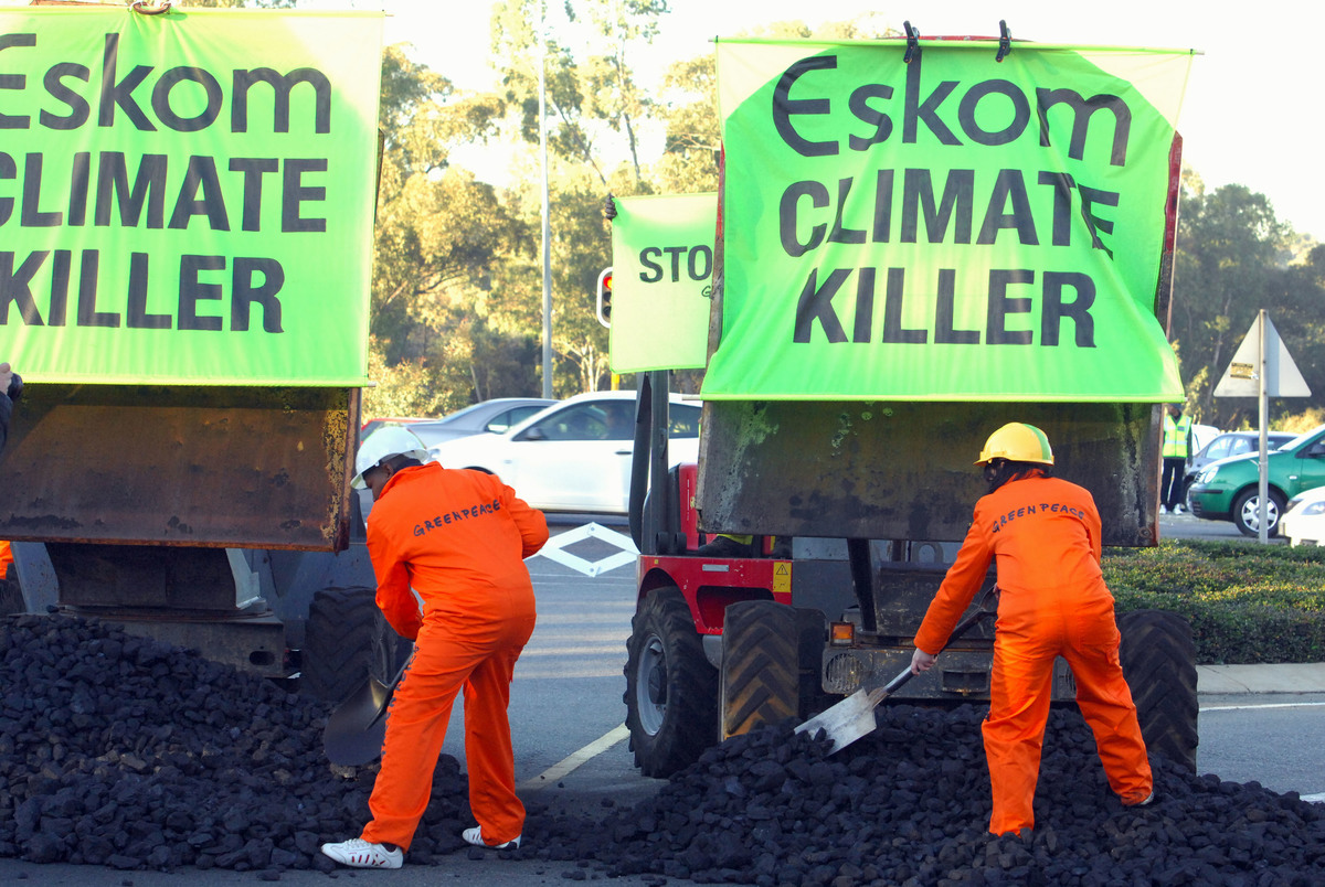 Action at Eskom Megawatt Park in Africa. © Shayne Robinson