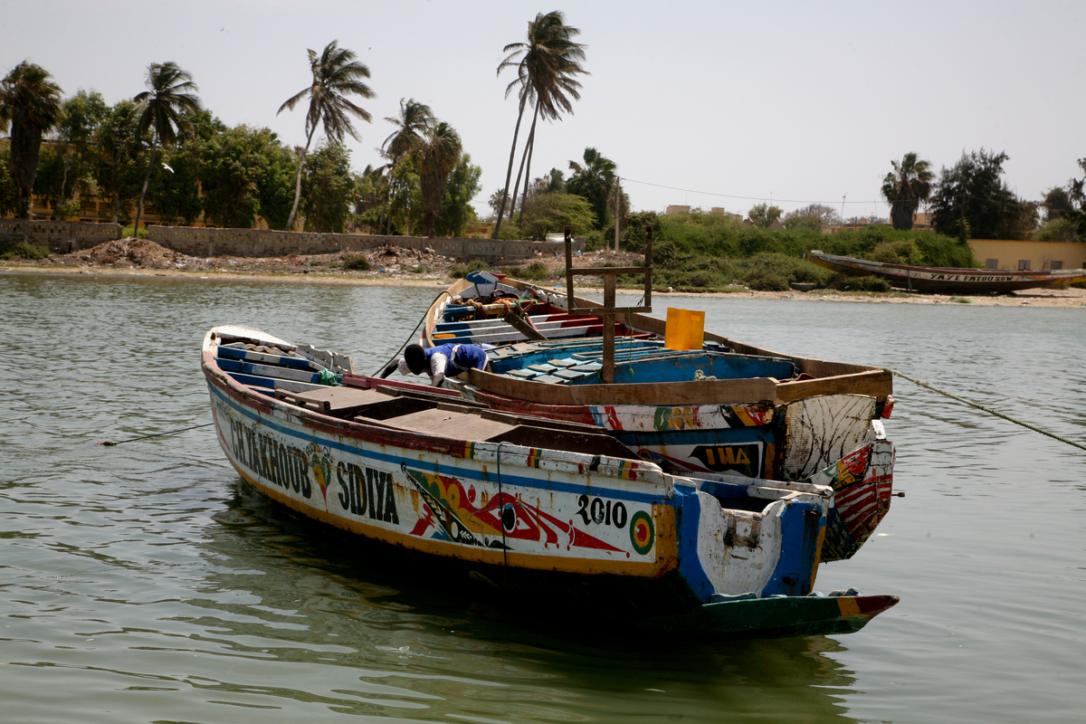 Pirogues in Senegal. © Jacky Danielly