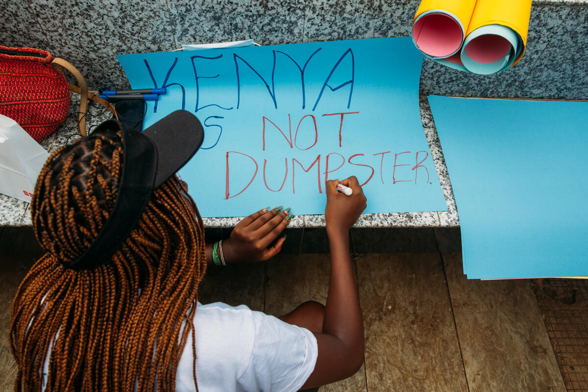 Global Climate Action Day against Plastic Waste in Nairobi. © Greenpeace / Paul Basweti