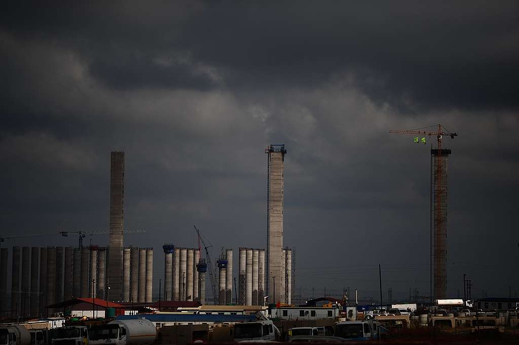Action at Kusile Power Station in Africa. © Shayne Robinson / Greenpeace