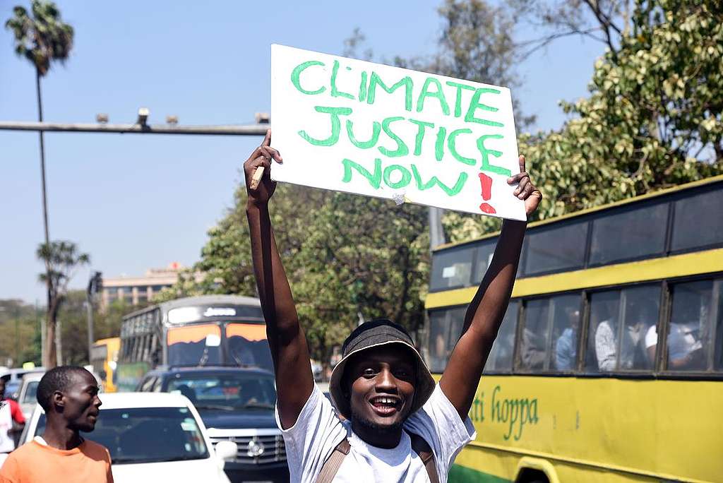 Global Climate Strike in Nairobi. © Evan Habil / Greenpeace