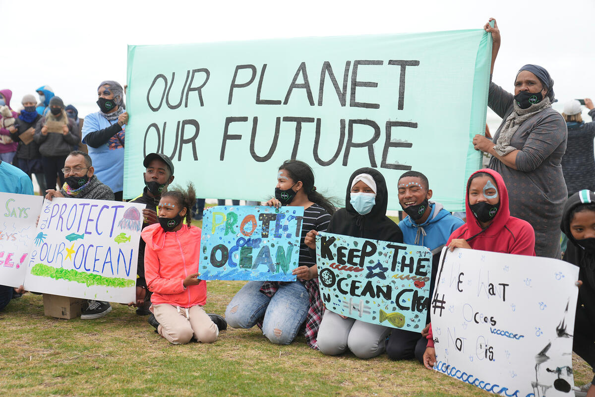 Protest against Shell's Seismic Blasting Plans in South Africa.