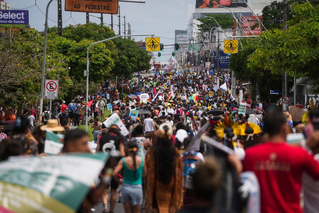 Greenpeace joins over 40,000 marching in Belém calling for forest and climate action at COP30