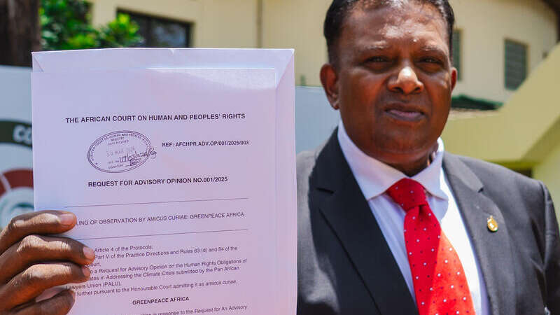 African Court Urged to Class Climate Destruction as a Human Rights Violation in Tanzania. © Caleb Mbuvi / Greenpeace