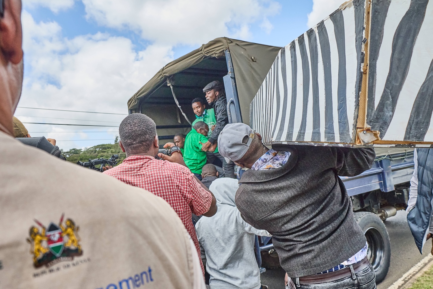 They came to grieve Nairobi National Park. They left in police trucks.
