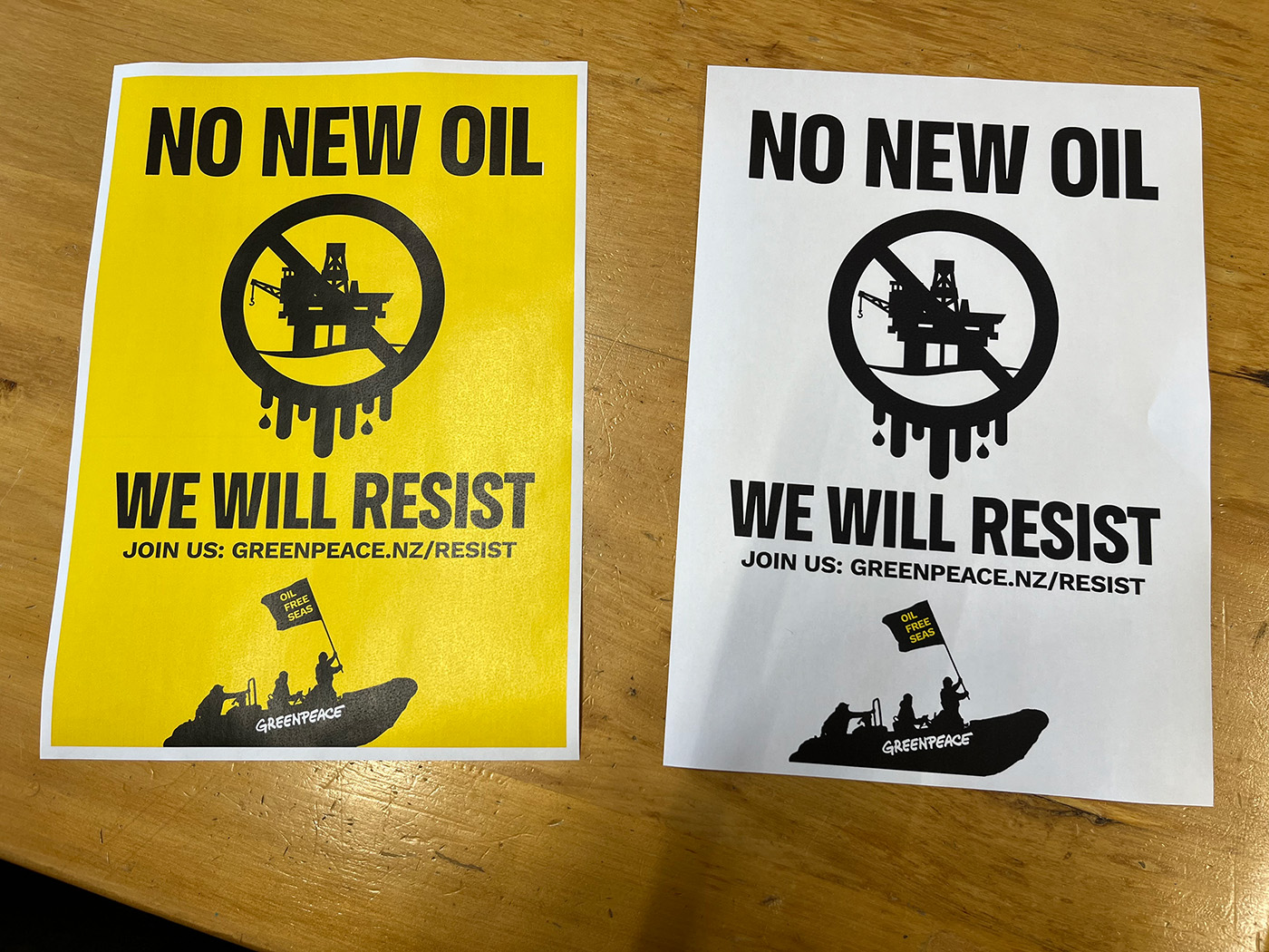 Resist new oil exploration posters