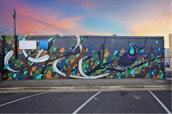 This mural in Long Beach, California shows that rainforest destruction not only endangers these beautiful birds, but also affects the communities that depend on it.