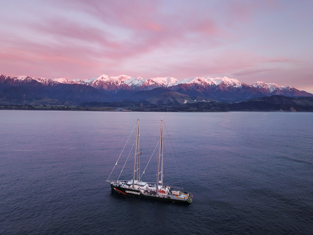The Rainbow Warrior in Kaikoura