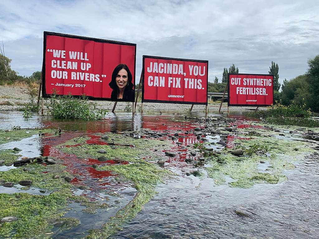 "We will clean up our rivers" - Jacinda Ardern