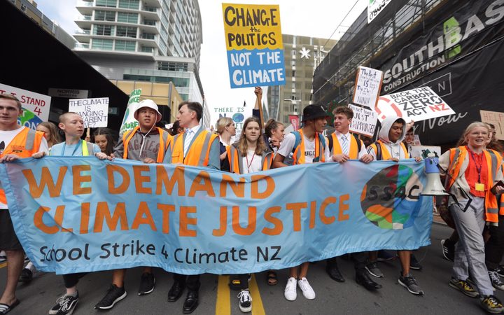 School strike for climate march in Wellington NZ