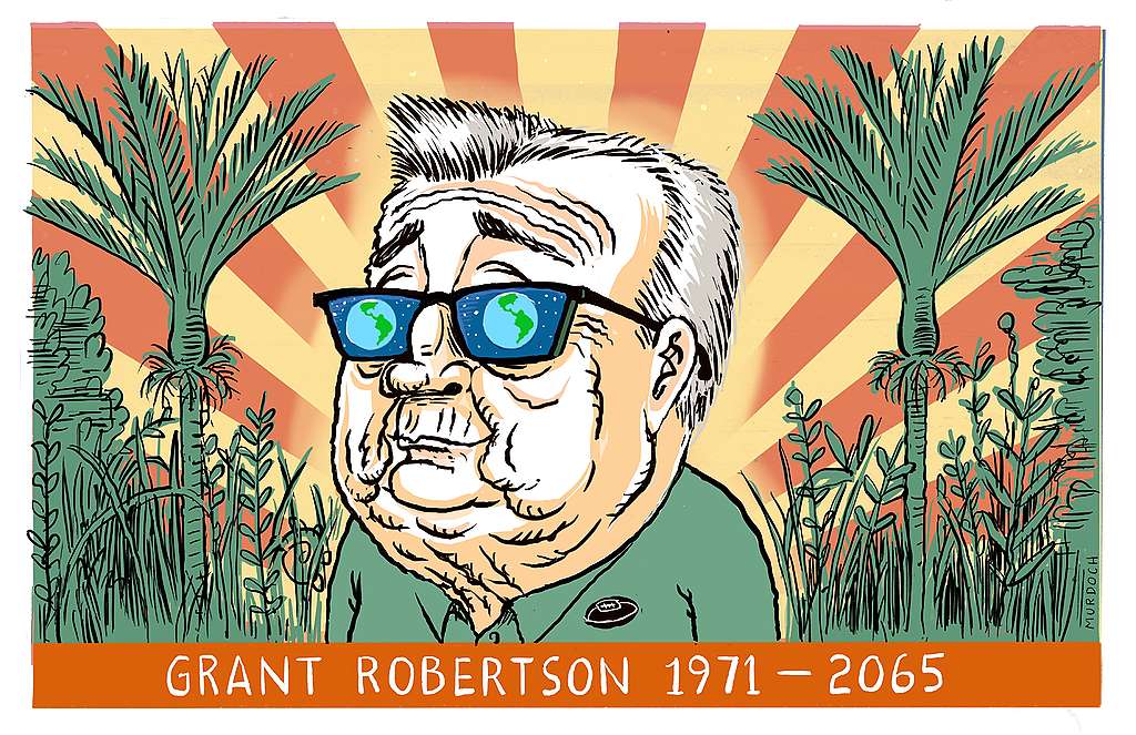 Grant Robertson 1971 - 2065 by Sharon Murdoch Grant Robertson, 1971 - 2065 (Artwork by Sharon Murdoch)