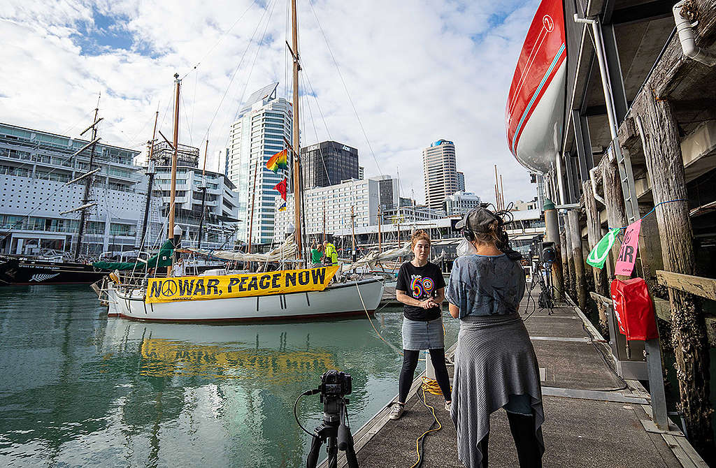 Greenpeace Aotearoa programme director Niamh O'Flynn talks about the Peace Flotilla