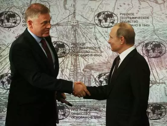 Alexander Abramov and Russian President Vladimir Putin