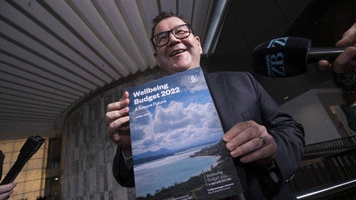 Grant Robertson holding Budget 22