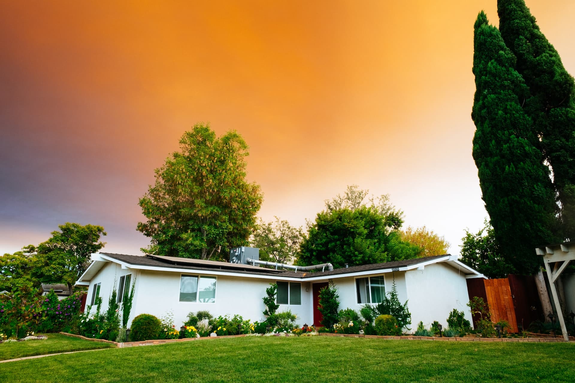 A house with solar panels