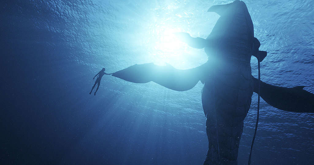 One of the whale-like tulkun creatures from Avatar, The Way of Water ©Disney