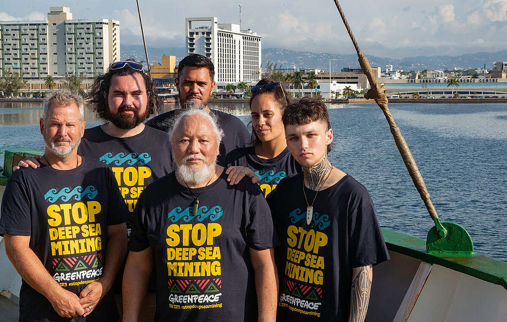 Greenpeace ship Arctic Sunrise arrived in Kingston early this morning. Joining the crew and Greenpeace delegation are Pacific activists campaigning on deep sea mining who have not previously been given a platform at the ISA meeting to express their views, despite this being a decision that could shape their future. These activists will participate as observers in the ISA meeting and will address governments directly Greenpeace ship Arctic Sunrise arrived in Kingston early this morning. Joining the crew and Greenpeace delegation are Pacific activists campaigning on deep sea mining who have not previously been given a platform at the ISA meeting to express their views, despite this being a decision that could shape their future. These activists will participate as observers in the ISA meeting and will address governments directly