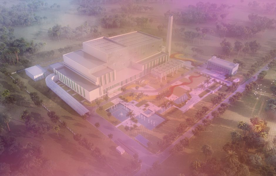 Artists impression of the proposed Waimate Waste to Energy plant