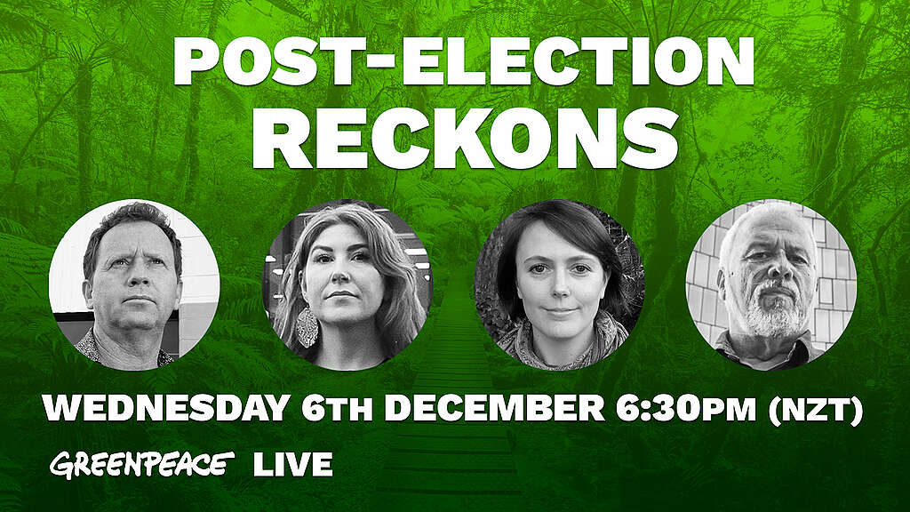 Four head shots (Russel, Niamh, Amanda, Mike) with text: Post-election reckons