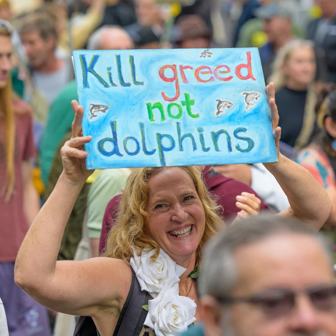 The March for Nature protest against the Government's Fast Track Bill in Auckland on 8 June 2024