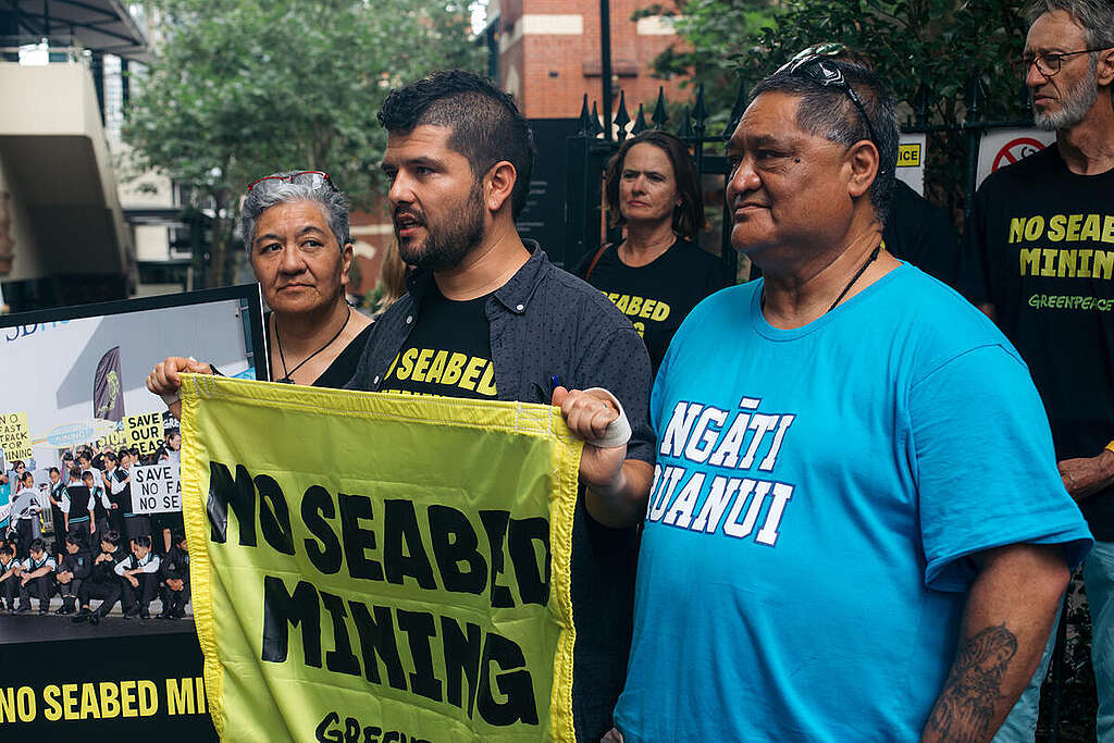 Rukutai Watene and Peeti Wharehoka-Watene of Ngāti Ruanui, along with six Greenpeace activists, interrupted the Sydney AGM of Australian mining company Manuka Resources, the owner of Trans-Tasman Resources, telling shareholders that he and his hapū will continue to resist seabed mining in their rohe.