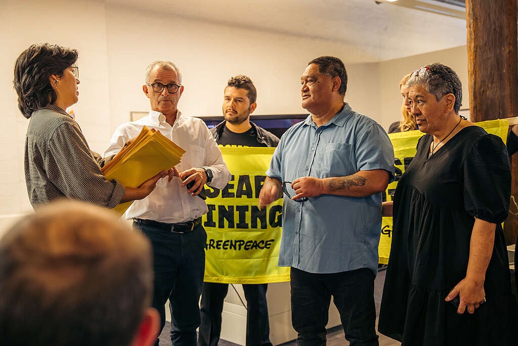 Rukutai Watene and Peeti Wharehoka-Watene of Ngāti Ruanui, along with six Greenpeace activists interrupted the Sydney AGM of Australian mining company Manuka Resources, the owner of Trans-Tasman Resources, telling shareholders that he and his hapū will continue to resist seabed mining in their rohe.