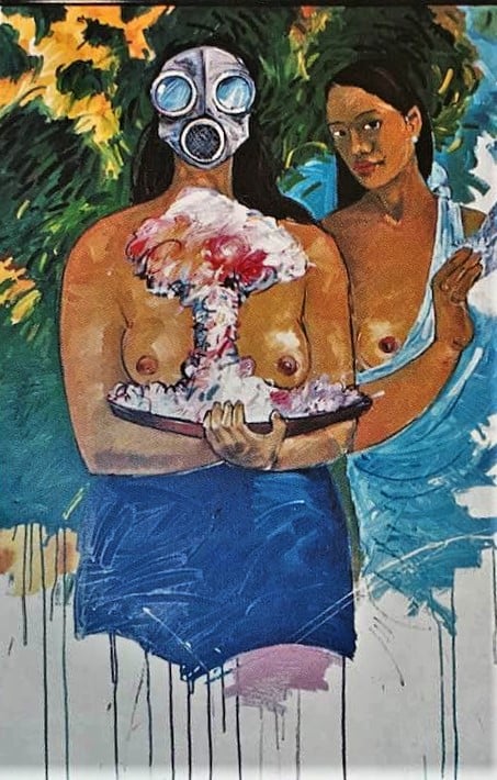 Bobby Holcomb’s 1986 artwork “After Gaugin”, Tahiti.
