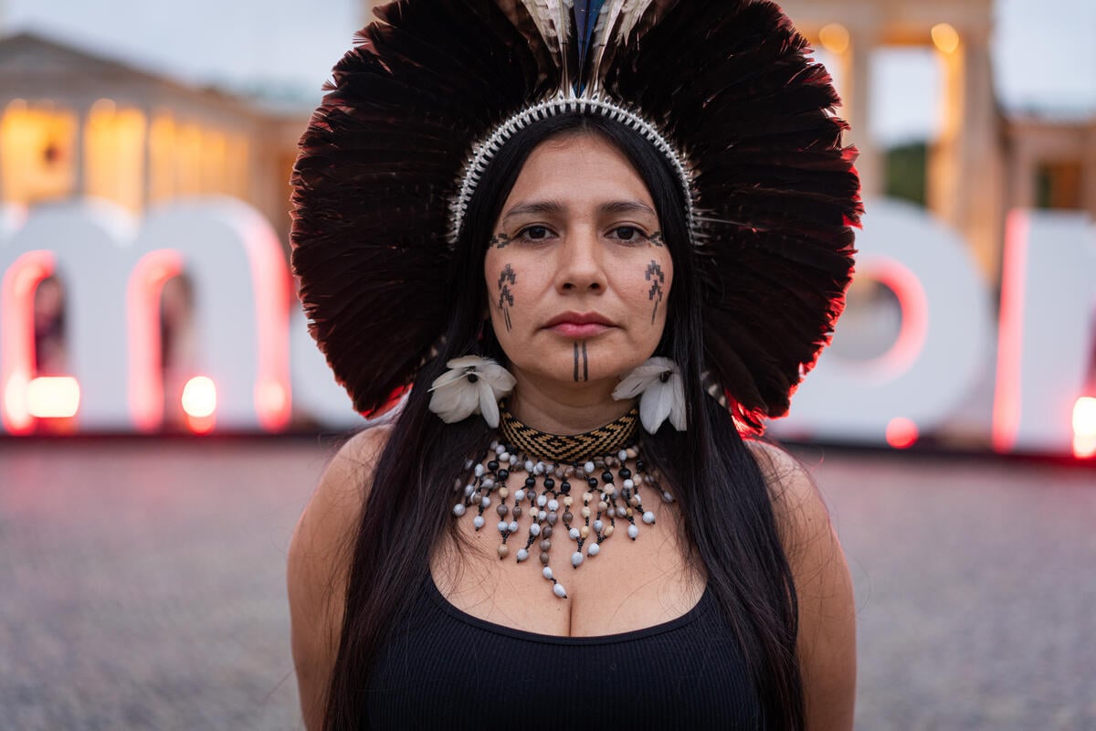 "Amazonia" Travelling Letters in Berlin. © Kevin McElvaney / Greenpeace