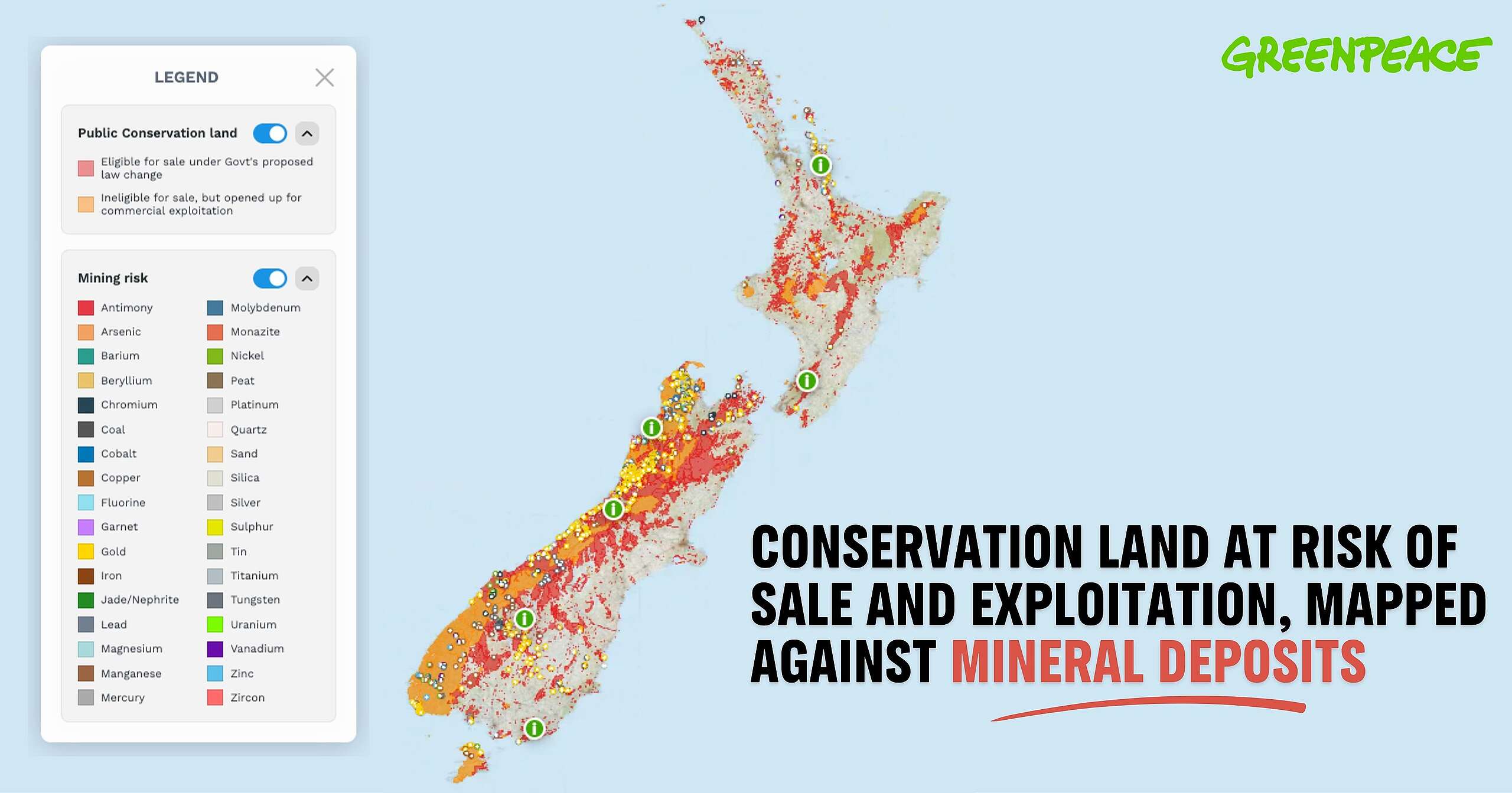 Interactive map shows conservation land under attack in New Zealand by the Conservation Amendment Bill