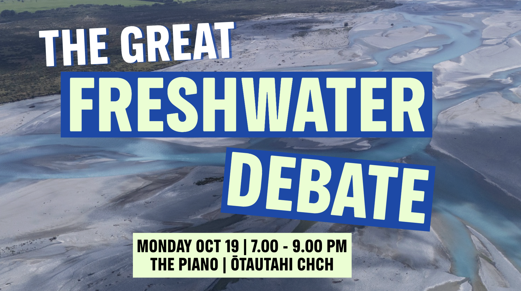 Election candidates to debate fresh water in Christchurch