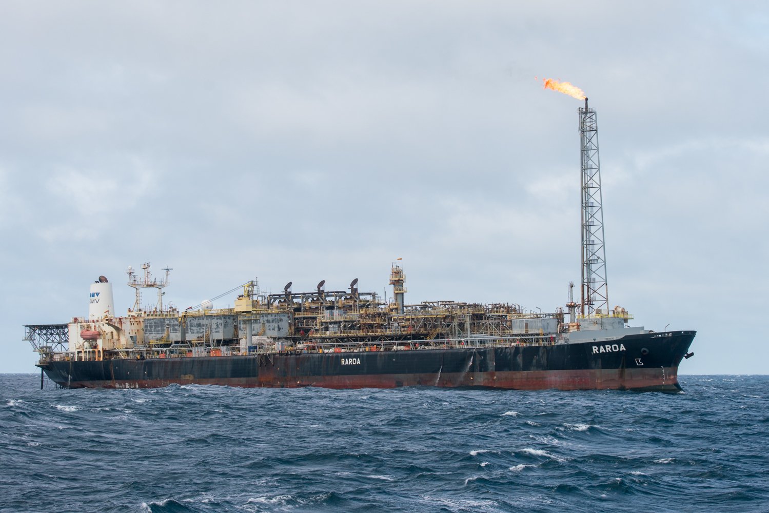 The Raroa, an OMV-owned oil storage and processing vessel. 