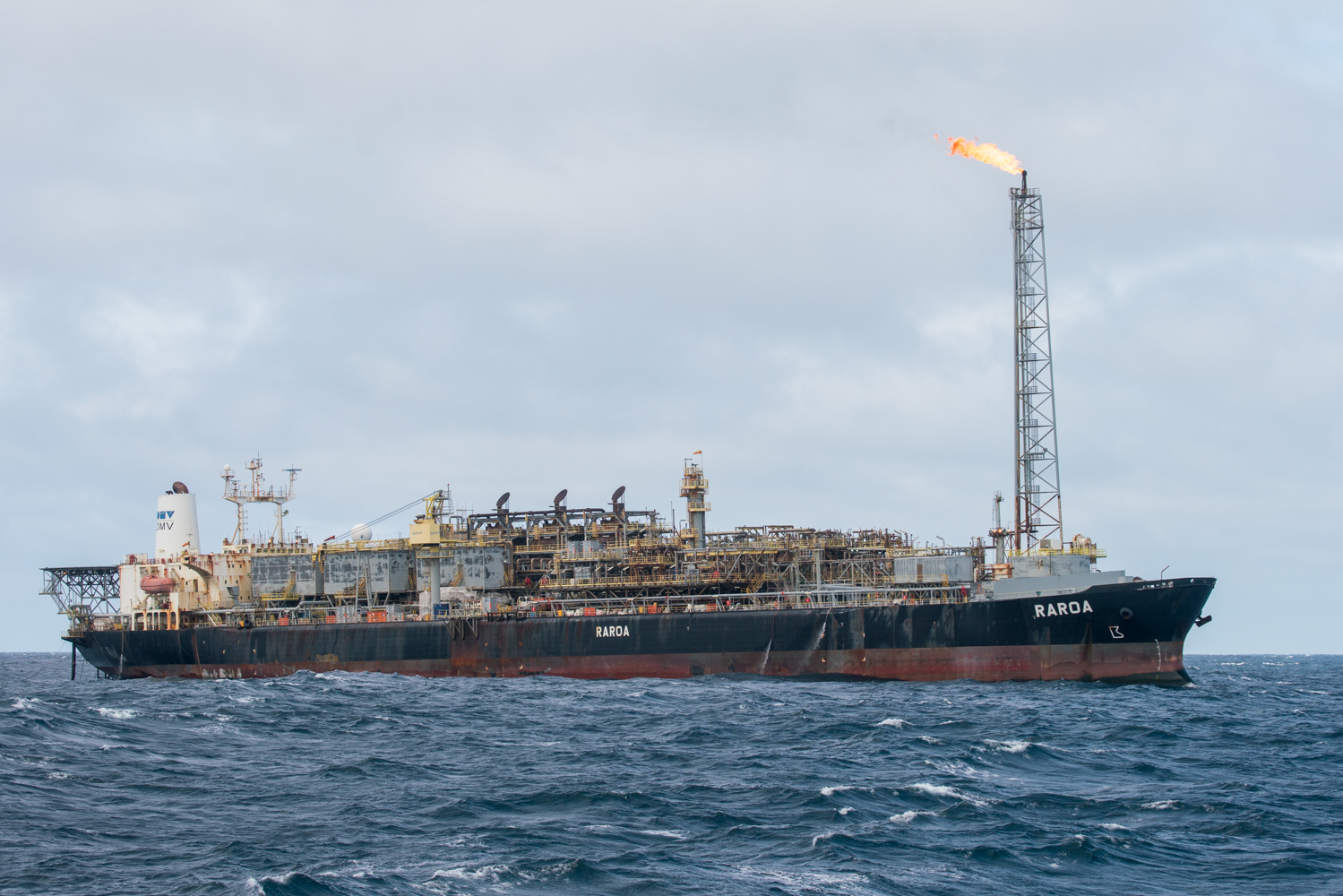 The Raroa, an OMV-owned oil storage and processing vessel.
