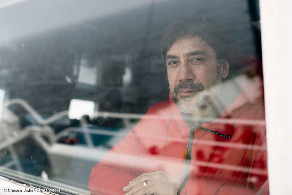 El actor y embajador de la Antártida Javier Bardem estuvo a bordo del Arctic Sunrise en 2019 durante el tour para pedir un Tratado Global de los Océanos. También filmó su propio documental al respecto.