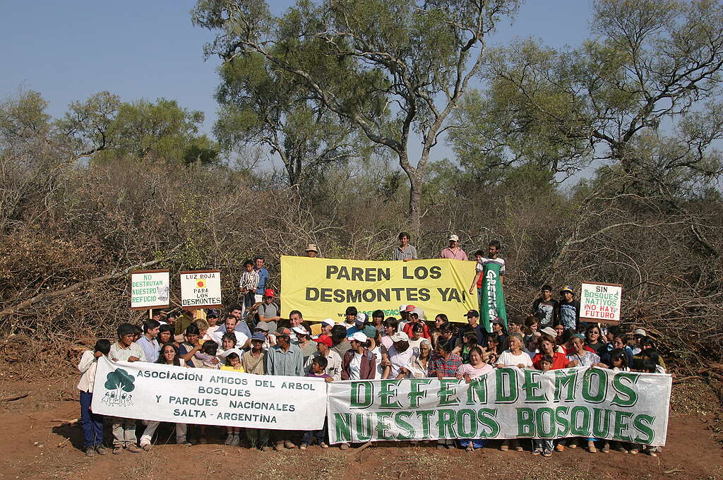 2004: Pizarro - Caravana - Casa de Salta - Piquete Wichi - Uribelarrea © Greenpeace