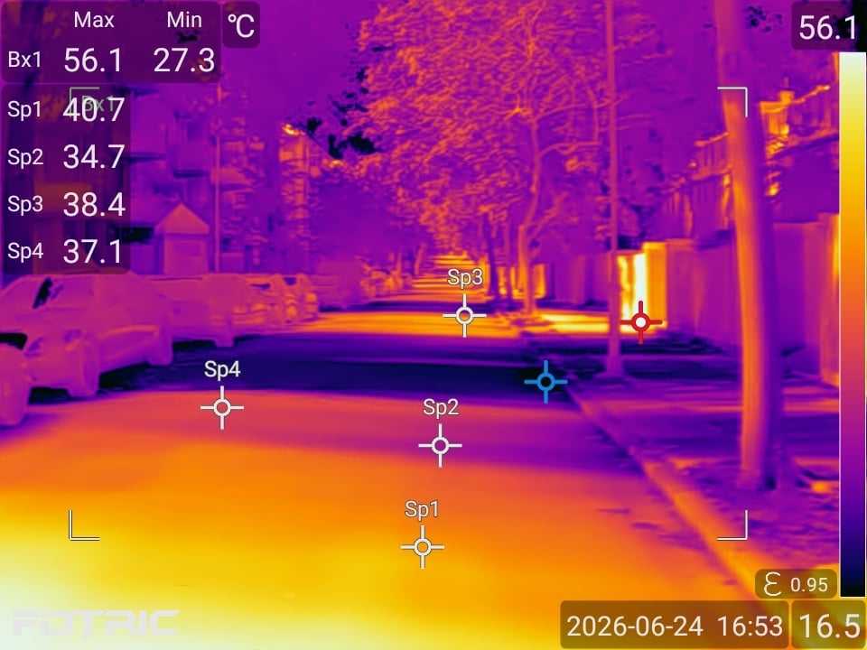 Halton Road - Thermographic Images Reveal Sweltering Surface Temperatures in London