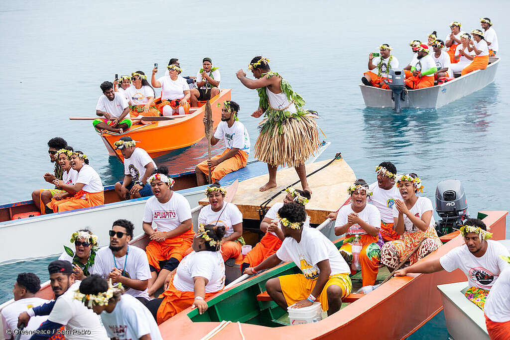 Pacific Rainbow Warrior Ship Tour, Welcome Ceremony, Tuvalu
