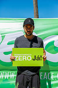Sérgio Marone em mobilização no Rio de Janeiro.
