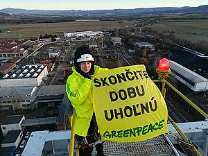 Action at Coal Mine in Nováky Slovakia. © Vladimir Benko