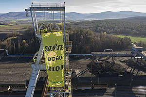Action at Coal Mine in Nováky Slovakia.