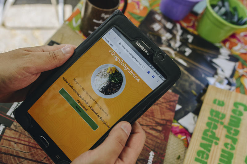 Plataforma online Chega De Agrotóxicos