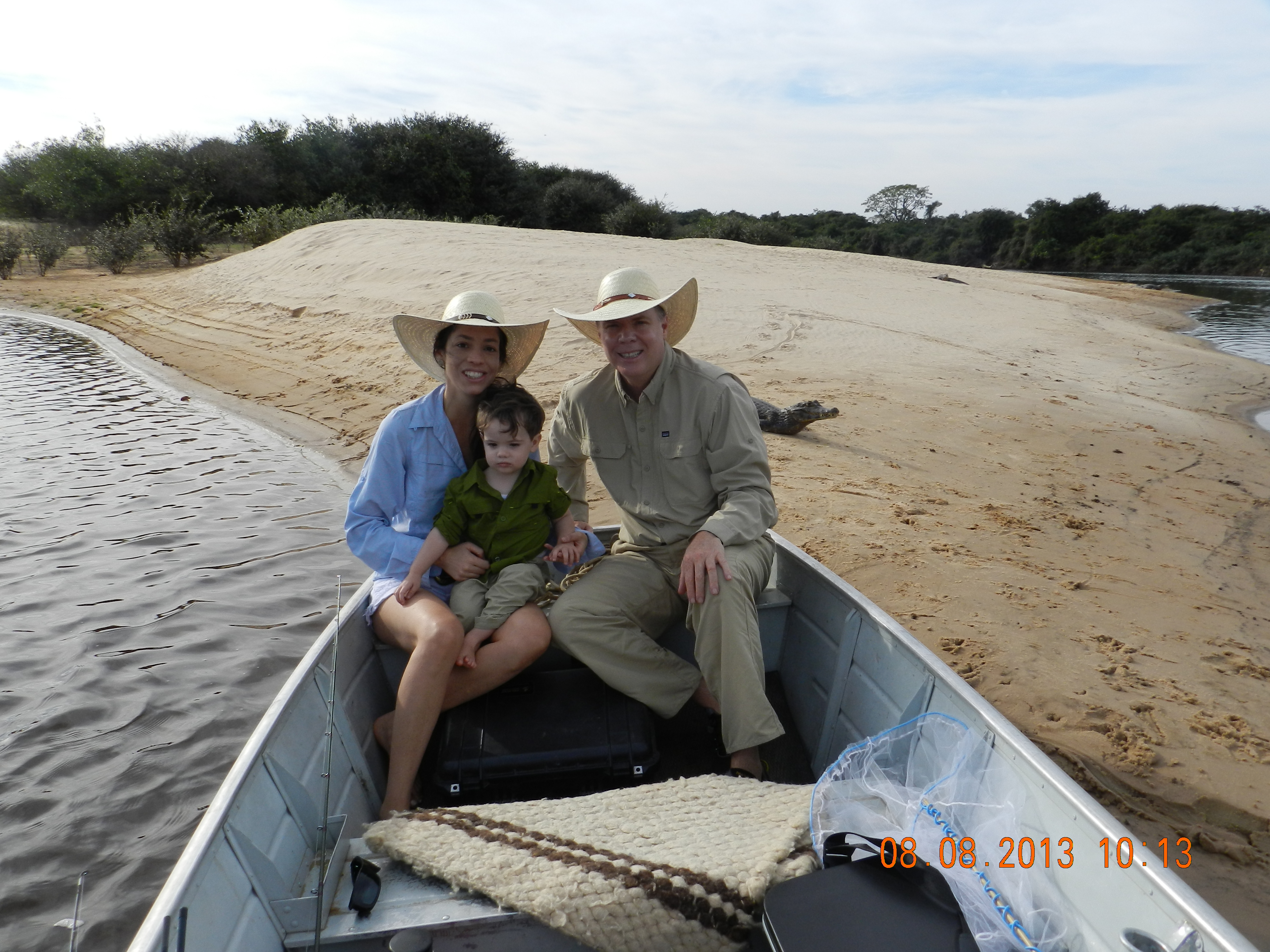 Sarah, Enrico e Christian no Pantanal - 2013