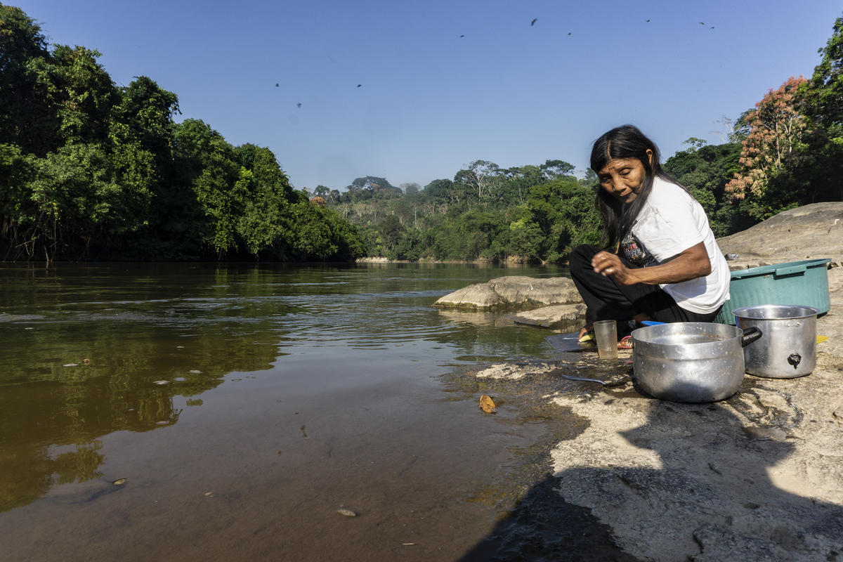 Katiká Karipuna na Terra Indígena Karipuna (RO). © Rogério Assis / Greenpeace