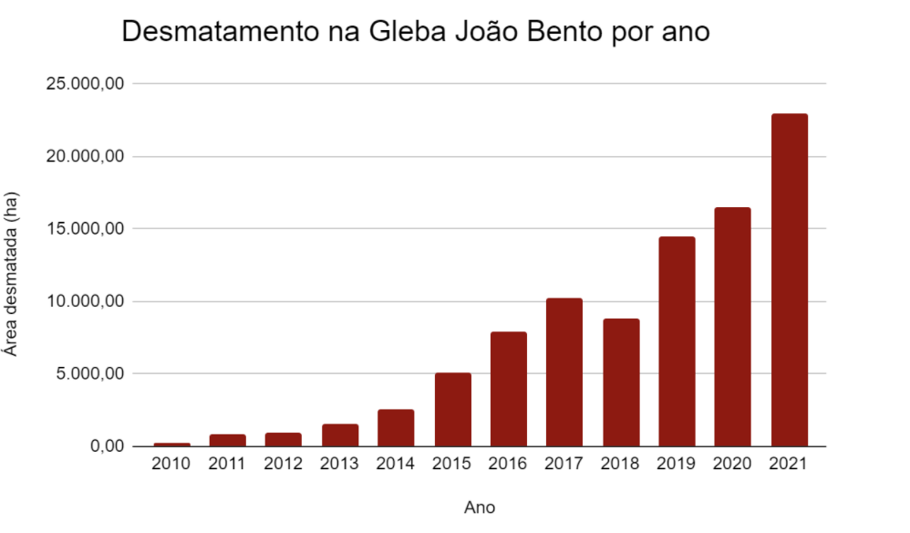 Fonte: Dados do Prodes/INPE analisados pelo Greenpeace Brasil 