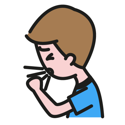 ícone de uma criança tossindo