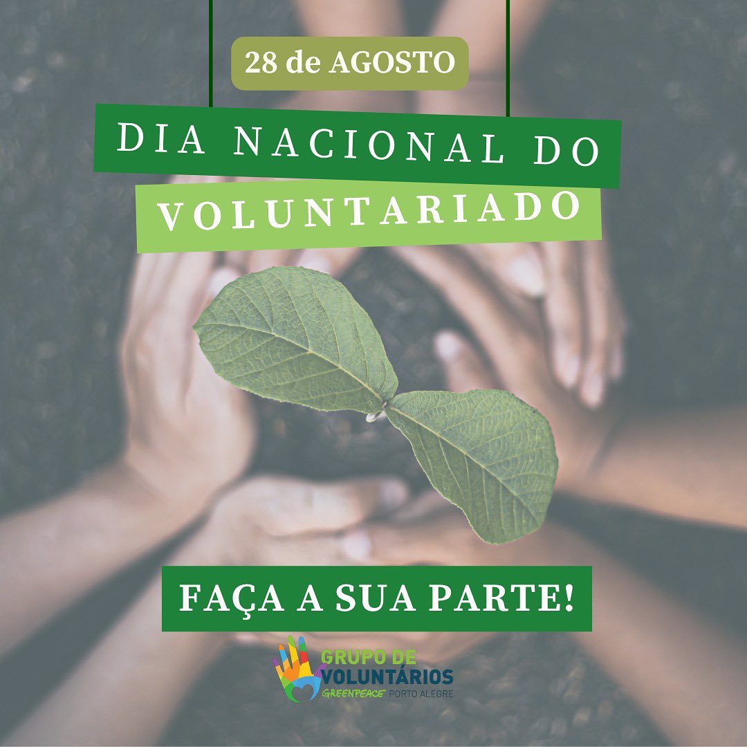 28 de agosto - Dia Nacional do Voluntariado - Organics News Brasil