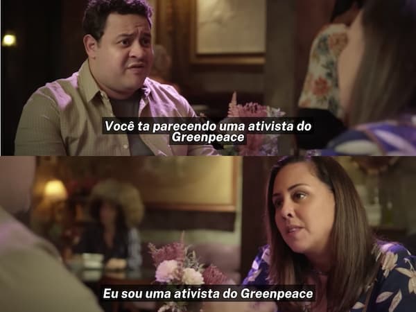 Cena do v&iacute;deo ''O principal'', produzido pelo Porta dos Fundos junto com Greenpeace Brasil.