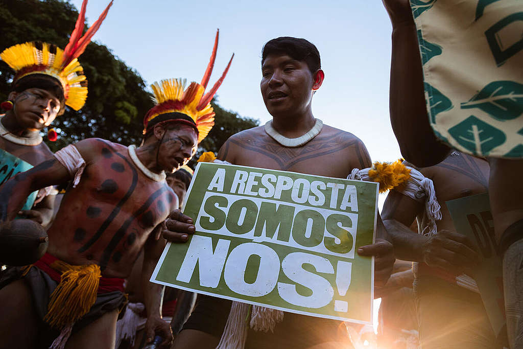 Free Land Camp 2023, in Brasilia, Brazil. © Tuane Fernandes / Greenpeace Free Land Camp 2023, in Brasilia, Brazil. © Tuane Fernandes / Greenpeace